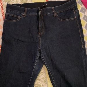 Dark wash skinny jeans
